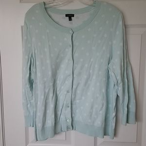 Talbots Charming Cardigan Polka Dot.  Size XL